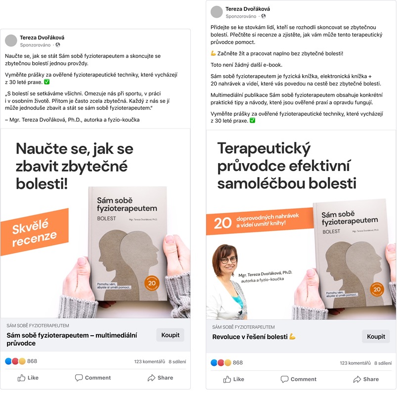 Náhled reklamních příspěvků